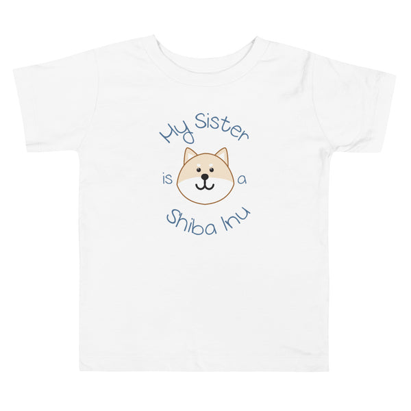 My Sister is a Shiba Inu / Cream Shiba Toddler T-Shirt (Boy Ver.)