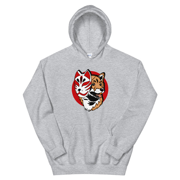 Kitsune Masked Shiba / Red Shiba Unisex Hoodie