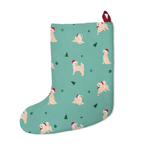 Shiba Inu Christmas / Cream Shiba Christmas Stocking