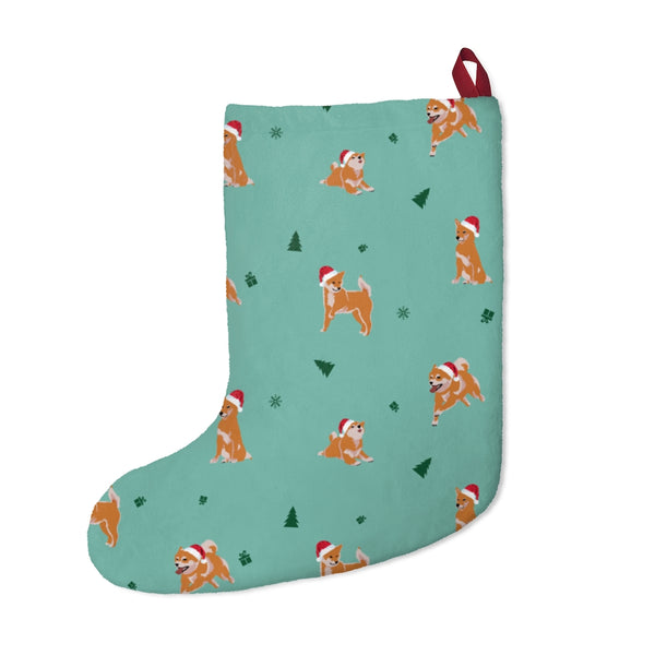 Shiba Inu Christmas / Light Red Shiba Christmas Stocking