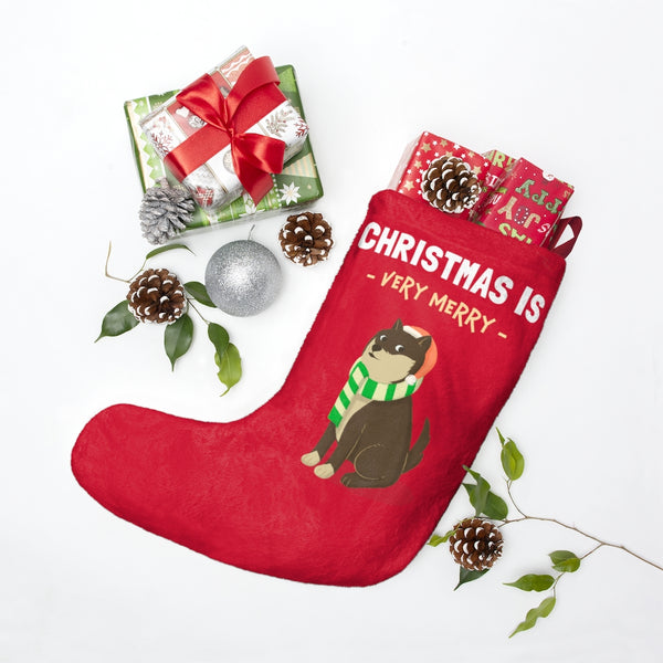 Christmas is Very Merry / Sesame Shiba Christmas Stocking