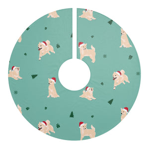 Shiba Inu Christmas / Cream Shiba Christmas Tree Skirts