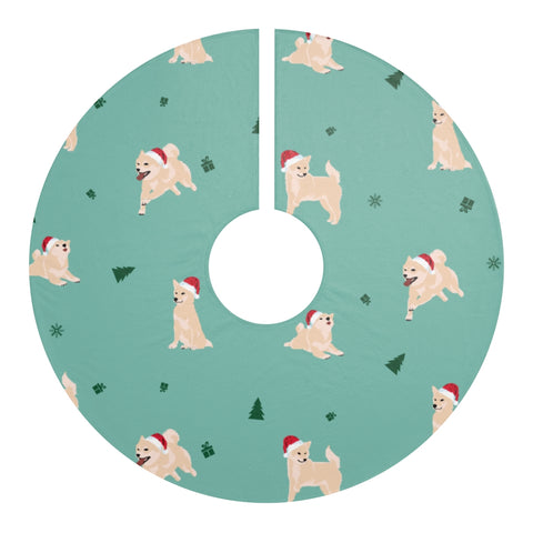 Shiba Inu Christmas / Cream Shiba Christmas Tree Skirts