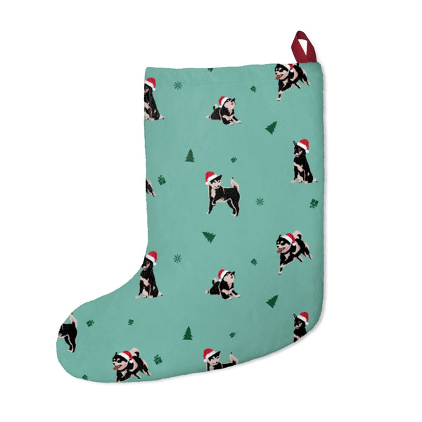 Shiba Inu Christmas / Black and Tan Shiba Christmas Stocking