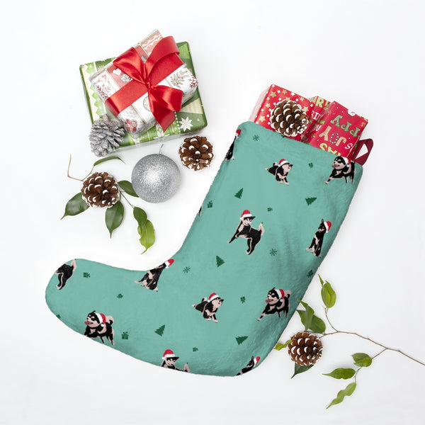 Shiba Inu Christmas / Black and Tan Shiba Christmas Stocking