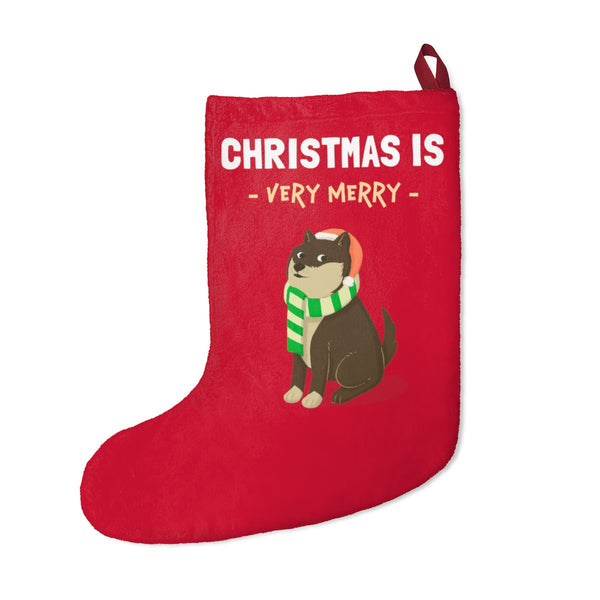 Christmas is Very Merry / Sesame Shiba Christmas Stocking