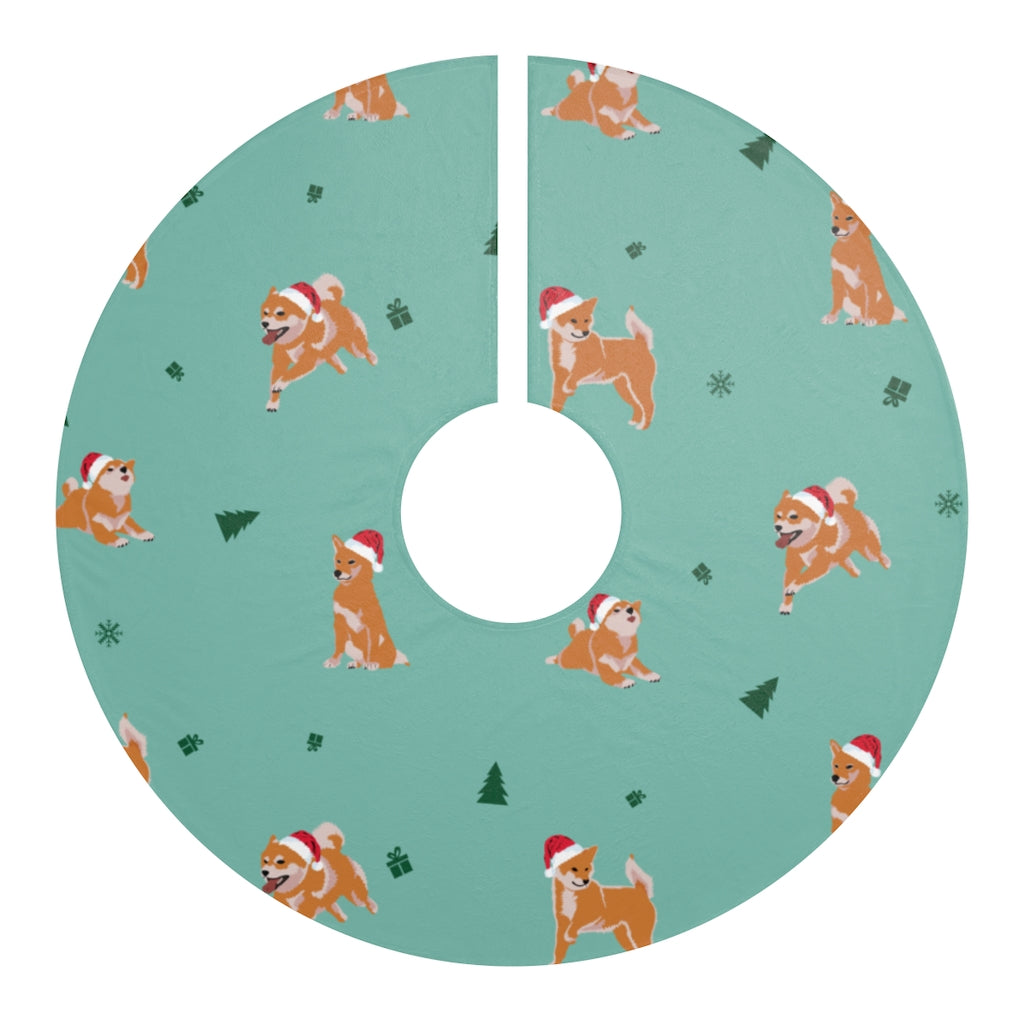 Shiba Inu Christmas / Light Red Shiba Christmas Tree Skirts