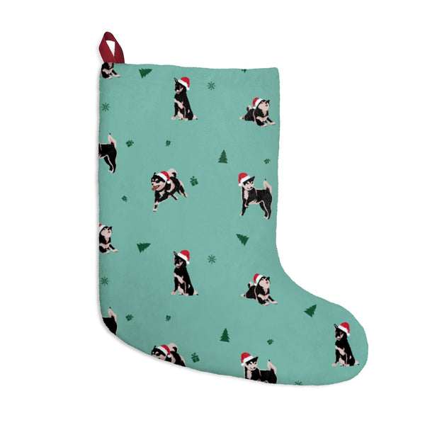 Shiba Inu Christmas / Black and Tan Shiba Christmas Stocking