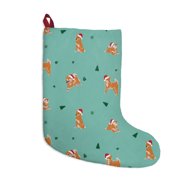 Shiba Inu Christmas / Light Red Shiba Christmas Stocking