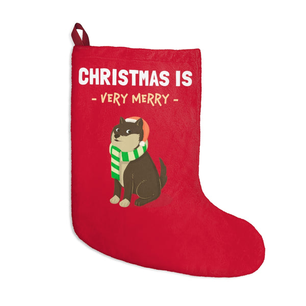 Christmas is Very Merry / Sesame Shiba Christmas Stocking