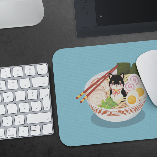 Ramen Shiba / Black and Tan Shiba Mousepad