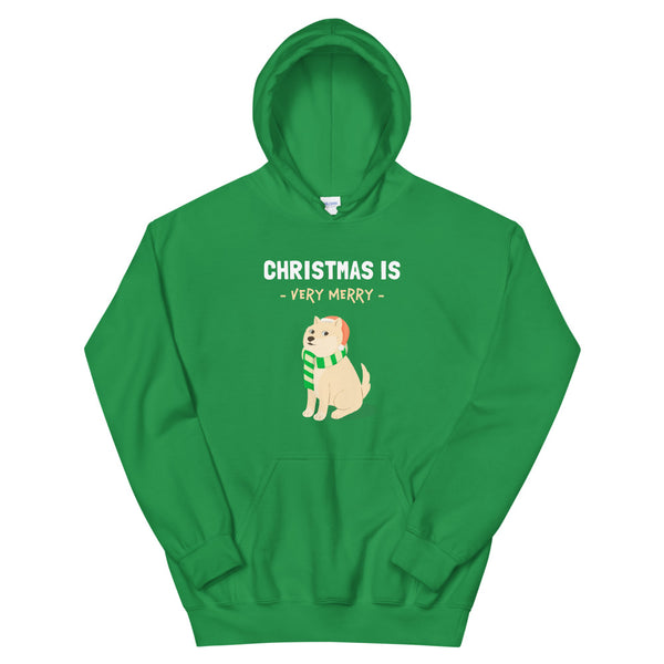 Christmas is Very Merry / Cream Shiba Unisex Hoodie