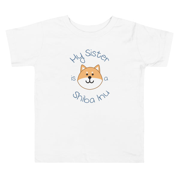 My Sister is a Shiba Inu / Light Red Shiba Toddler T-Shirt (Boy Ver.)