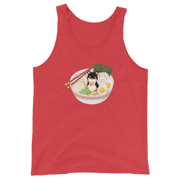 Ramen Shiba / Black and Tan Shiba Unisex Tank Top