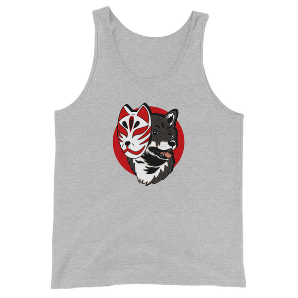 Kitsune Masked Shiba / Black and Tan Shiba Unisex Tank Top