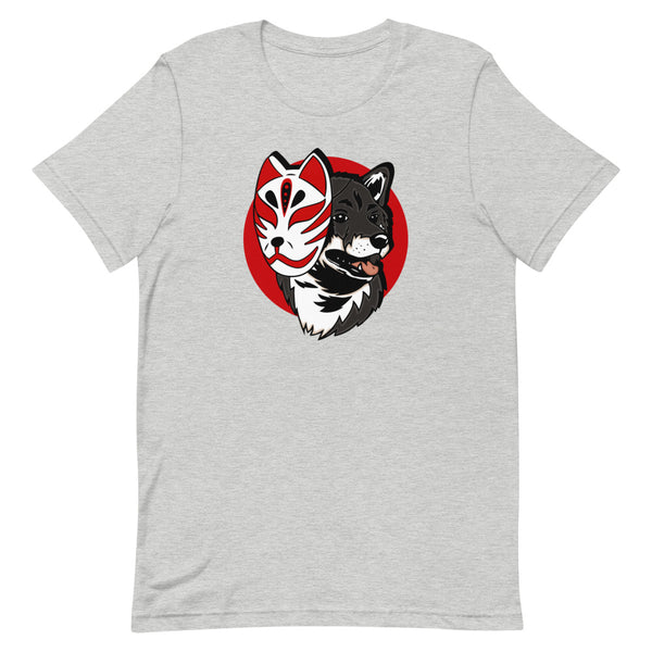 Kitsune Masked Shiba / Black and Tan Shiba Unisex T-Shirt