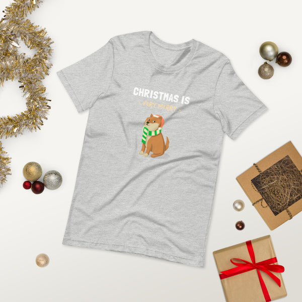 Christmas is Very Merry / Red Shiba Unisex T-Shirt