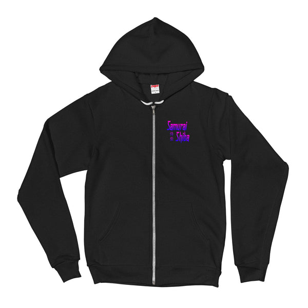 Samurai Shiba Zip-Up Hoodie