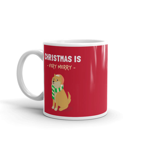 Christmas is Very Merry / Light Red Shiba Mug