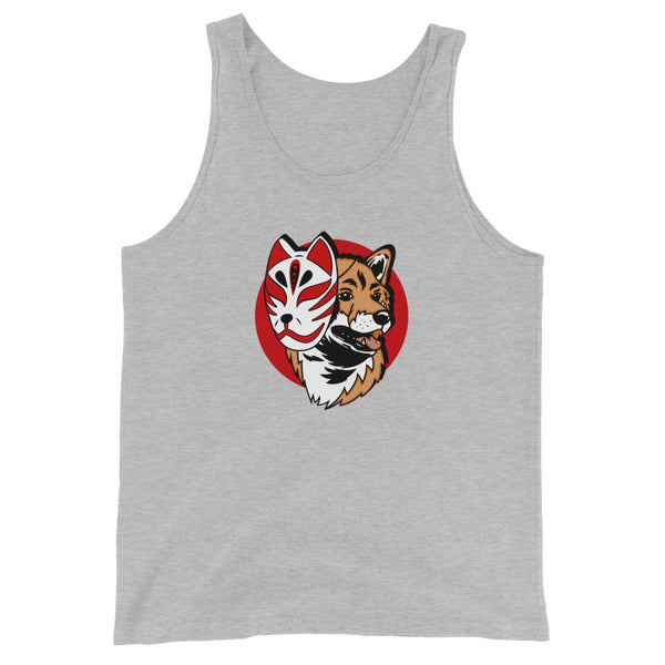 Kitsune Masked Shiba / Red Shiba Unisex Tank Top