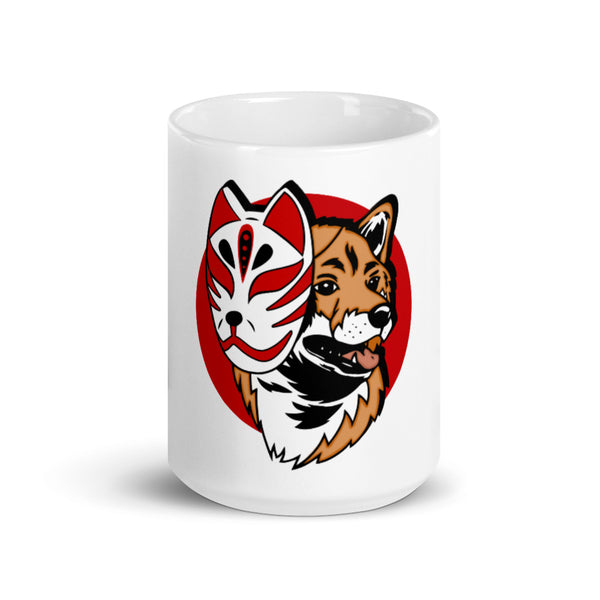 Kistune Masked Shiba / Red Shiba Mug