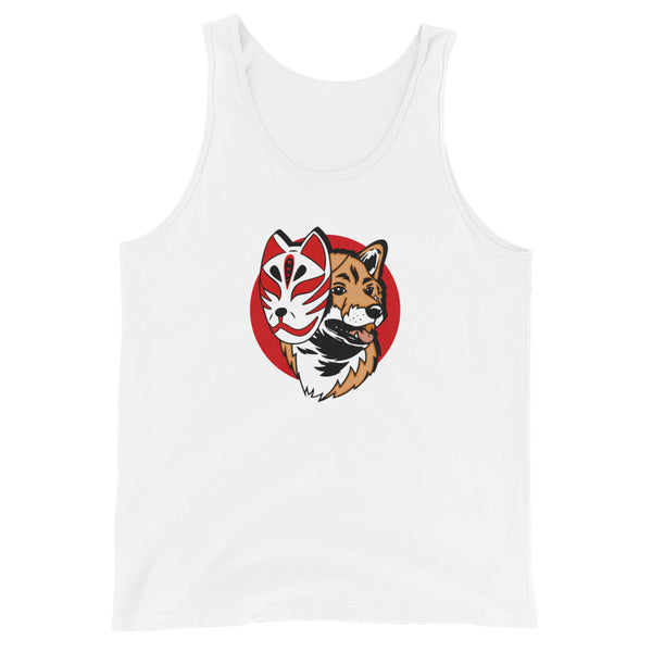 Kitsune Masked Shiba / Red Shiba Unisex Tank Top