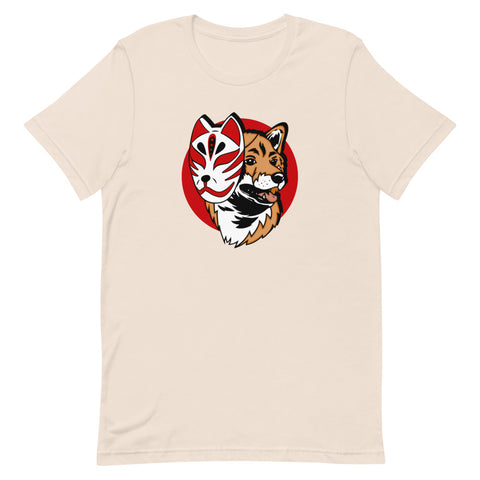 Kitsune Masked Shiba / Red Shiba Unisex T-Shirt