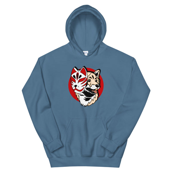 Kitsune Masked Shiba / Cream Shiba Unisex Hoodie