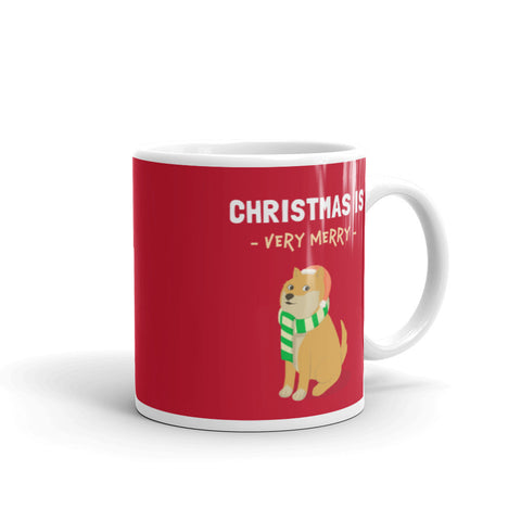 Christmas is Very Merry / Light Red Shiba Mug