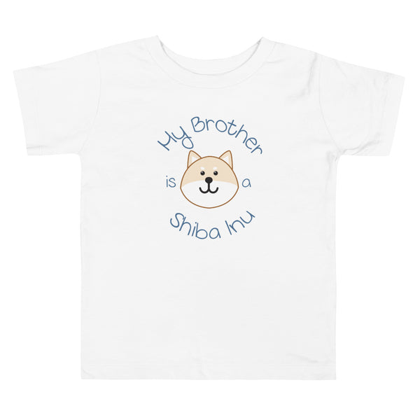 My Brother is a Shiba Inu / Cream Shiba Toddler T-Shirt (Boy Ver.)