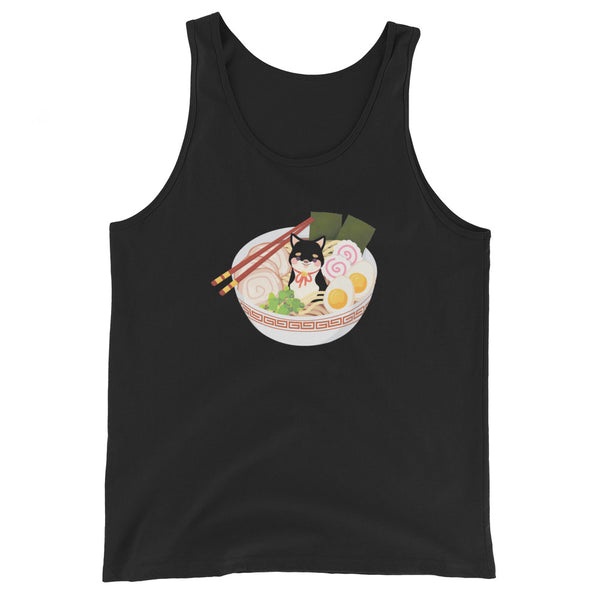 Ramen Shiba / Black and Tan Shiba Unisex Tank Top