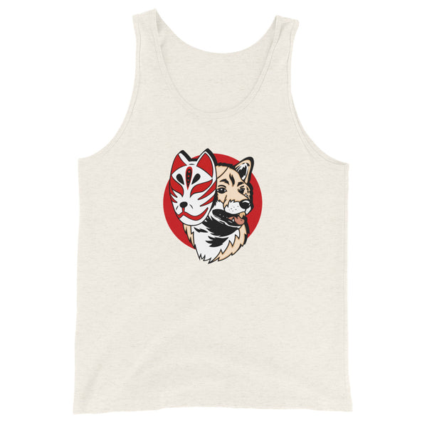 Kitsune Masked Shiba / Cream Shiba Unisex Tank Top