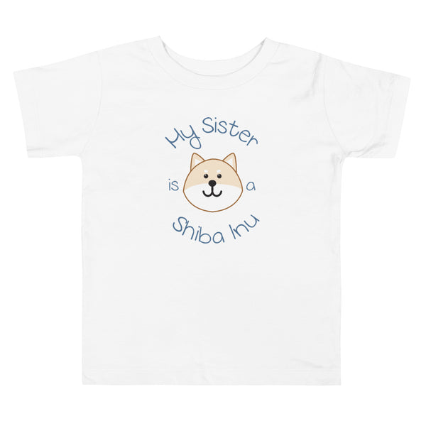 My Sister is a Shiba Inu / Cream Shiba Toddler T-Shirt (Boy Ver.)