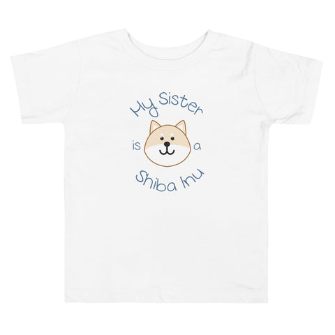 My Sister is a Shiba Inu / Cream Shiba Toddler T-Shirt (Boy Ver.)