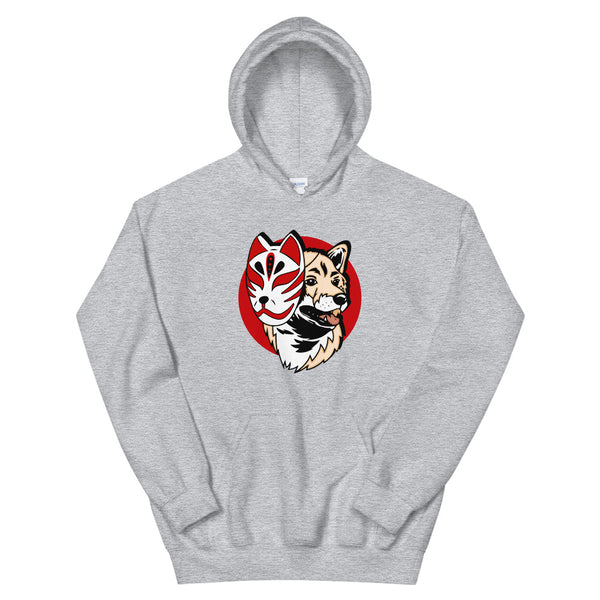 Kitsune Masked Shiba / Cream Shiba Unisex Hoodie