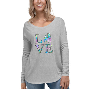 Love Shiba Inu Ladies' Long Sleeve Shirt