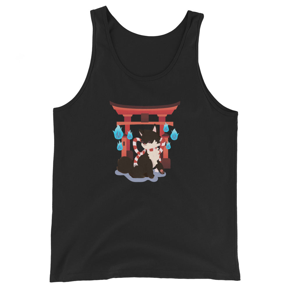 Yokai Shiba / Black and Tan Shiba Unisex Tank Top