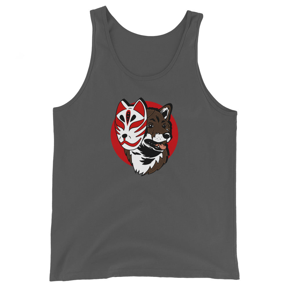 Kitsune Masked Shiba / Sesame Shiba Unisex Tank Top