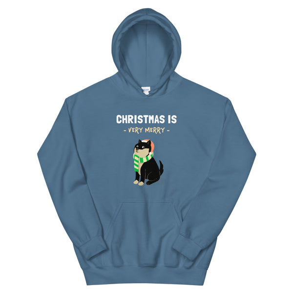 Christmas is Very Merry / Black and Tan Shiba Unisex Hoodie