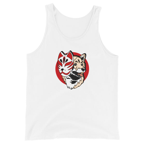 Kitsune Masked Shiba / Cream Shiba Unisex Tank Top