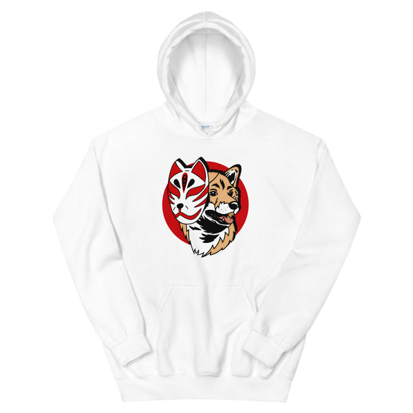 Kitsune Masked Shiba / Light Red Shiba Unisex Hoodie