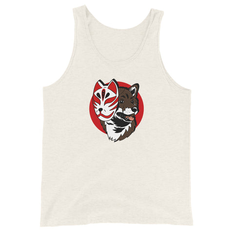 Kitsune Masked Shiba / Sesame Shiba Unisex Tank Top