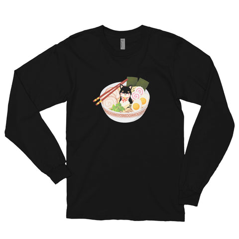 Ramen Shiba / Black and Tan Shiba Unisex Long-Sleeve Shirt