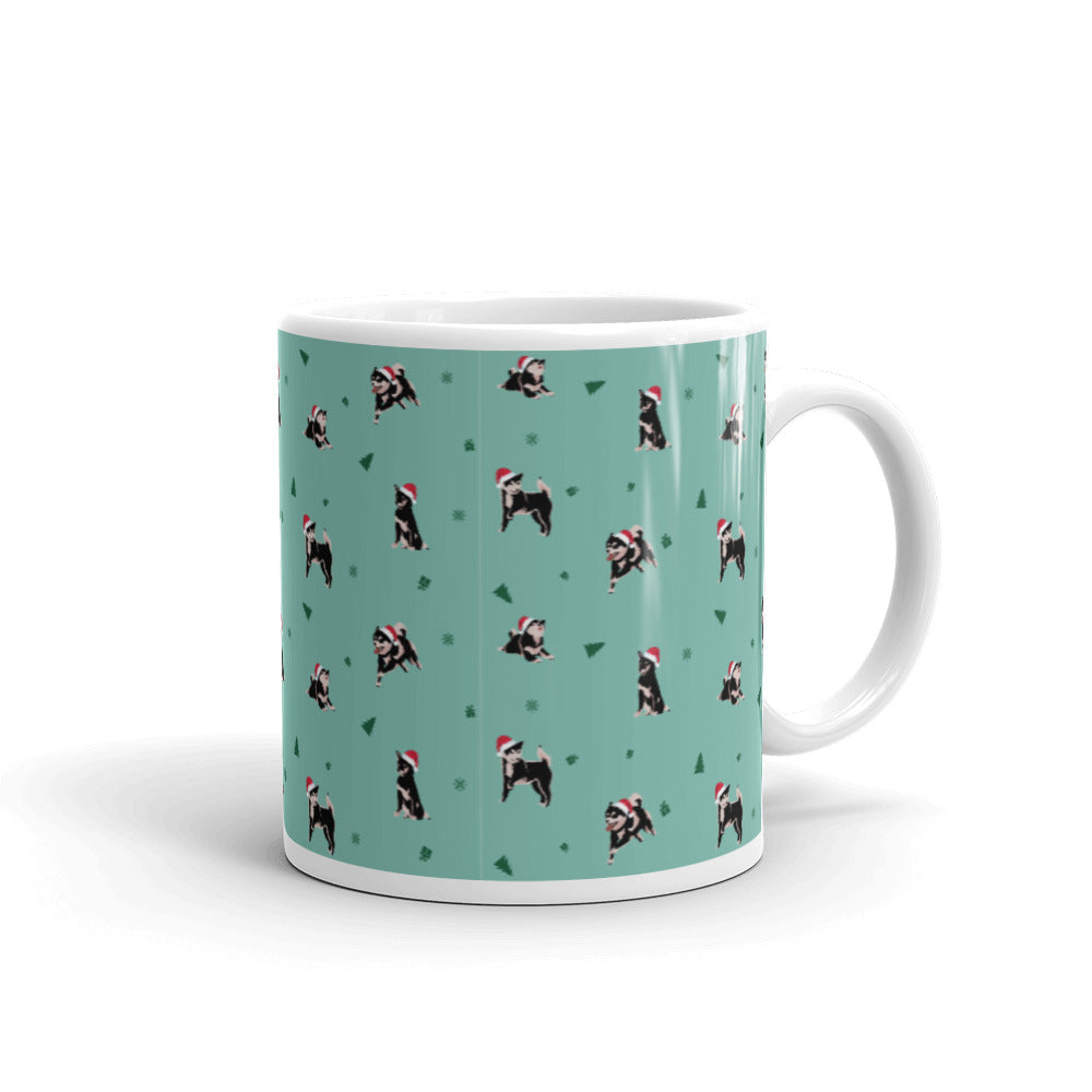 Shiba Inu Christmas / Black and Tan Shiba Mug