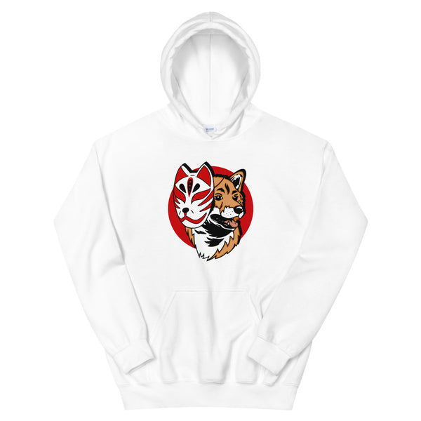 Kitsune Masked Shiba / Red Shiba Unisex Hoodie