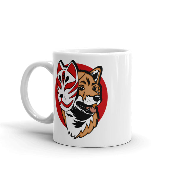 Kistune Masked Shiba / Red Shiba Mug