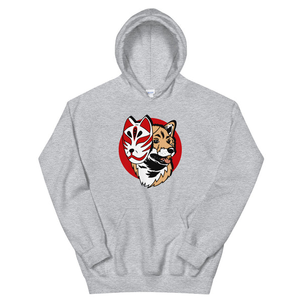 Kitsune Masked Shiba / Light Red Shiba Unisex Hoodie