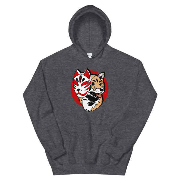 Kitsune Masked Shiba / Light Red Shiba Unisex Hoodie