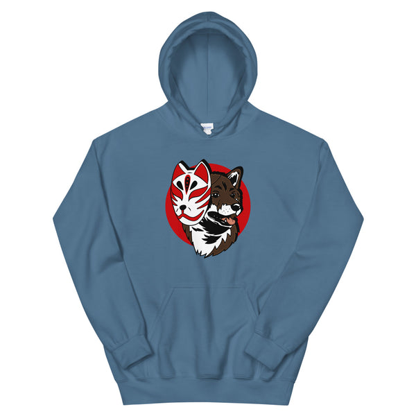 Kitsune Masked Shiba / Sesame Shiba Unisex Hoodie