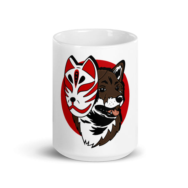 Kistune Masked Shiba / Sesame Shiba Mug